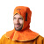 友盟 AP-6690橙红色阻燃布全护式焊帽 高41cm头围64cm 电焊焊接工作使用 1顶【可定制】
