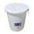 珠塑（ZHUSH）大号塑料桶 圆形收纳桶大容量水桶酒店厨房工业环卫物业垃圾桶 大白桶带盖100L