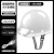 京汇莱一体化带灯安全帽工地防水强光智能矿工头灯ABS国标照明定制Logo ABS白色12小时款