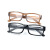 超轻高清树脂片塑料架舒适远视镜100-400度中老年眼镜平光 亮茶+150°