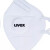 优维斯（uvex）8721210防尘口罩带呼气阀折叠式KN95头带式劳保口罩 白色 20只/盒