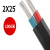 普霖乐 2芯电缆线铝芯户外电线2.5/4/6/10/16/25平方铝线护套线 备件 2芯25平方（1000米） 