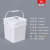 水杉10L白色正方形塑料桶SS加厚带盖实验室器具分装桶垃圾储物桶消毒桶10kg