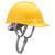 援邦 安全帽 工地工程施工防砸防摔抗冲击透气安全帽 玻钢型ABS安全帽插扣 白色插口均码 