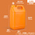 佳叶5L方桶-橙色配透气盖塑料桶加厚款化学试剂桶防胀气专用桶留样瓶 S