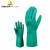 代尔塔201801丁腈防化手套防水防腐蚀耐酸碱耐磨橡胶手套 绿色 8