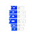 鸣固 无轮磁性标牌 仓储标识牌 仓库货架 材料卡 物料标识卡 磁铁标签 软磁 6*10cm 蓝色