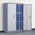 越越尚  零件柜电子元件存储柜工具整理柜钢制物料柜零件收纳柜 75抽蓝色抽屉带门  YYS-SJG-208