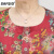 saf sid真丝装老人衣服套装奶奶两件套女短袖T恤装香云纱夏装 红色 XL（建议80110斤）