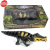 爬行鳄鱼发光仿真趣味遥控玩具儿童会走路逼真超大仿真动物模型大 电动灰色鳄鱼