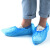 金固牢 鞋套 一次性加厚防尘PE塑料鞋套 室内机房学生防水耐磨脚套 四季通用 蓝色200只