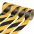 适配黄黑地标车间分区安全警戒交通反光膜pvc 黑黄4.8厘米宽*33米长