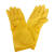 牛筋乳胶手套家务厨房洗衣洗碗手套耐酸碱加厚橡胶手套 黄色纯胶110克；M码中码