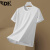 DK香港高端品牌夏季冰丝薄款宽松T恤男休闲商务舒适速干百搭短袖子 白色 2XL码