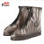 普舍（PUTSCHE）PVC雨鞋套 防雨防汛带拉链加厚底防滑雨靴套 咖啡色 41码 