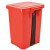 鲁识 LS-ls36 12升 脚踏分类垃圾桶 商用学校小区脚踏式垃圾桶 12升-红色有害垃圾