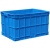 特大号塑料筐周转箱长方形工业加厚物流箱子带盖储物收纳盒胶框子 450-230箱(外径486*355*245) 默认蓝色外径尺寸长宽高顺序单