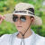 安巧象安巧象 遮阳帽夏季15厘米超大檐防紫外线透气工地户外登山渔夫 F14米色 均码 