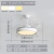 宏光照明（Honkon）宏光北欧现代风扇灯智能调光调色遥控变频吊扇灯餐厅 TB-42ZFS-016 白色 48W智能变光