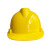 安美尚（ams）ABS安全帽 V字顶筋 顶邦 黄色5顶