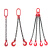 G80锰钢起重链条吊索具组合吊装模具配件起重工具吊环吊钩2T4叉定制 8吨1.5米2腿(13mm链条)
