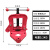 民伟重型管子台虎钳龙门钳龙门架子台钳夹管钳压力钳2号3号4号5号 新西式2#毛重约5.2kg 卡（1