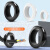 仁电快装单面护线圈橡胶单边护线环配电箱柜孔塞电缆密封过线环 Φ6开孔8（100个） 白色 