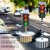 红绿灯遥控太阳能交通移动信号灯道路施工指示灯可升降手推警示灯 桔色升降拉手12灯200型 20AH10W