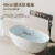 浪鲸（SSWW）卫浴人造石浴缸家用成人独立式薄边椭圆形民宿酒店泡澡深泡浴池缸 1.6m