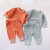 UOSU婴儿衣服秋装男童卫衣裤子0-1岁幼儿套装3女宝宝6个月运 橘色套装 66cm