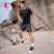 乔丹QIAODANt恤短袖男士夏季运动透气速干衫运动服健身上衣 黑灰 M