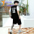 COZOK高端运动品牌初中高中学生套装男夏季青少年休闲篮球运动服夏天短袖衣服一套装 2201白色套装 3XL 155-170斤
