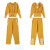 赫菲索斯（HEPHSORON）品牌运动套装女春秋冰丝针织显瘦卫衣套装2023新款休闲气质两件套 黄色 M