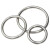 海斯迪克 HK-5120 304不锈钢实心圆环 装饰环 吊环 O型环 不锈钢圈焊接钢环 M6×100（5个）