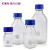 蓝盖试剂瓶透明丝口瓶密封瓶玻璃瓶蓝盖瓶带刻度棕色试剂瓶 透明10ml