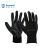 Raxwell 涤纶针织丁腈工作手套，掌浸，黑色，M码，12副RW2461