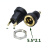 镀金全铜DC-022B DC直流电源插座母座插头5.5*2.1mm/3.5x1.3圆孔 全铜镀金 5.5*2.1mm+防水帽(10个)