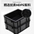 万迪诺防静电周转箱 塑料零件收纳箱 ESD电子元件物料盒 黑色物流筐可配盖子 610*425*150mm(F1)