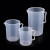 冰禹 实验室塑料刻度杯 塑料烧杯 实验室器皿 塑料量杯 2000mL bf-174