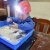 儿童矿工帽带灯的安全帽LED充电灯红黄蓝粉幼儿园小孩建筑演出帽 儿童带灯_蓝帽+充电器（3-11岁