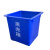 千石商用果壳箱无盖塑料垃圾桶蓝色大号工业加厚正方形60升垃圾箱 天蓝色 一个垃圾桶