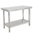 定制不锈钢桌子长方形正方形双层工作台加厚餐馆台子打荷商用 加厚100长*60宽*80高双层