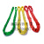 适用国标柔性双耳两头扣圆形软吊装带起工业行吊车吊树吊带绳2T3 2吨10米 绿色