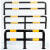适用防撞护栏钢M型加油站U型桩道路停车位栏杆消防栓转角挡车器 M型114*1500*600*3.0黑黄
