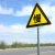 定制定做交通标志牌道路指示牌高速路牌三角慢行注意落石 注意落石 90x90cm