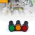 LED电源运行指示信号灯/220/24/12/380V电箱小型红绿16MM 24v 黄（开孔16）