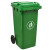 盛方拓 120L带轮可挂车分类垃圾桶商用户外环卫室外大号带盖翻盖大垃圾桶 绿色