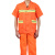 环卫工人衣服工作服长袖套装春秋公路养护园林服装反光条短袖夏 橘色短袖制服呢（套装） 18596A