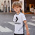 匡威（Converse）男童短袖T中大童/小童夏童装运动休闲儿童T恤 正黑色 140/S