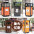 定制适用于户外垃圾桶不锈钢防腐木边单桶室外环卫分类垃圾箱小区 MX-D4808 咖啡色木条